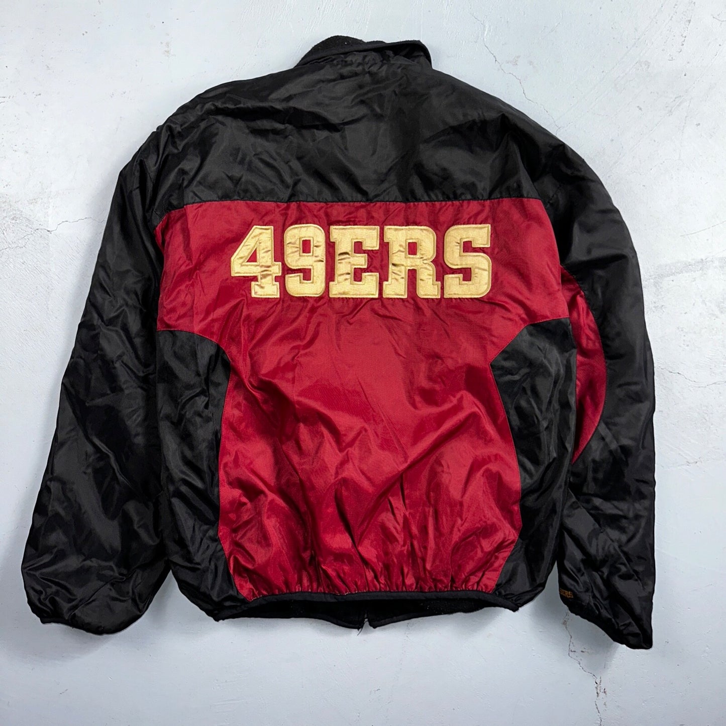 NFL SF San Francisco 49ers Fleece VTG Reversible Red & Black Jacket Size M