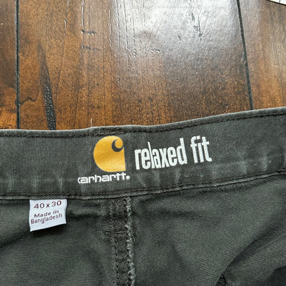 Carhartt Pants Mens 40x30 Gray Workwear Cargo Pockets Relaxed Fit