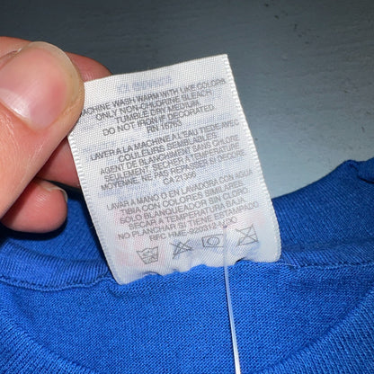 Hanes Blank 80s 90s Lot of 2 VTG T Shirt Single Stitch No Print or Graphic Blue