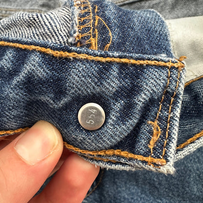 Levis 517 Vintage 90s USA Orange Tab Bootcut Flare Blue Jeans 38x32 Act 35x30