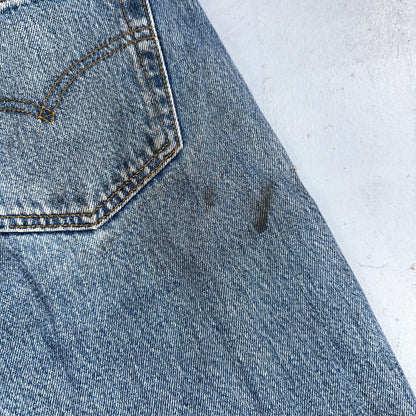 Levis 501 Vintage 90s Poland Straight Leg Jeans Blue Med Wash 34x34 Act 32x33