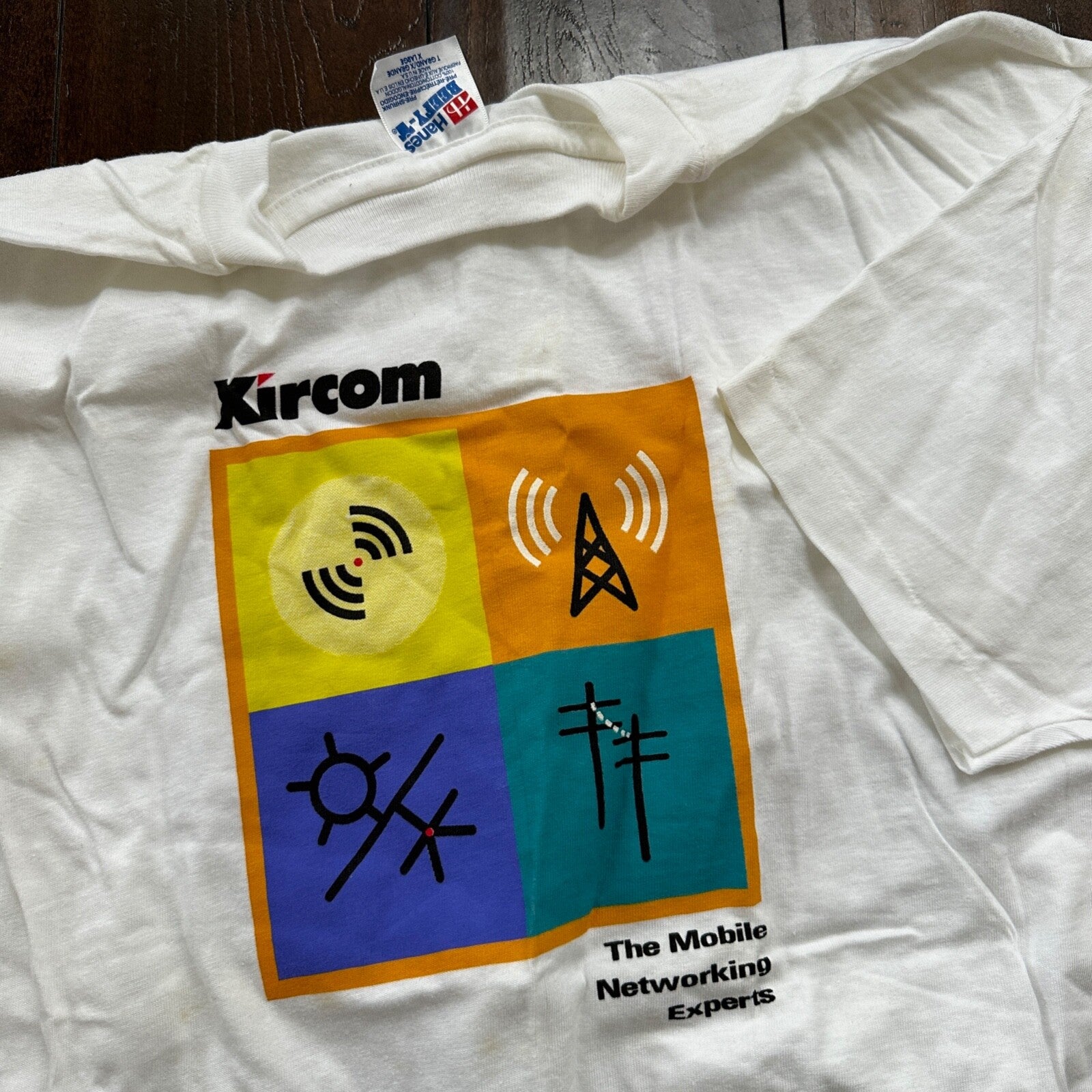 Kircom Mobile Vintage T Shirt Network Hanes Single Stitch Bell System Internet
