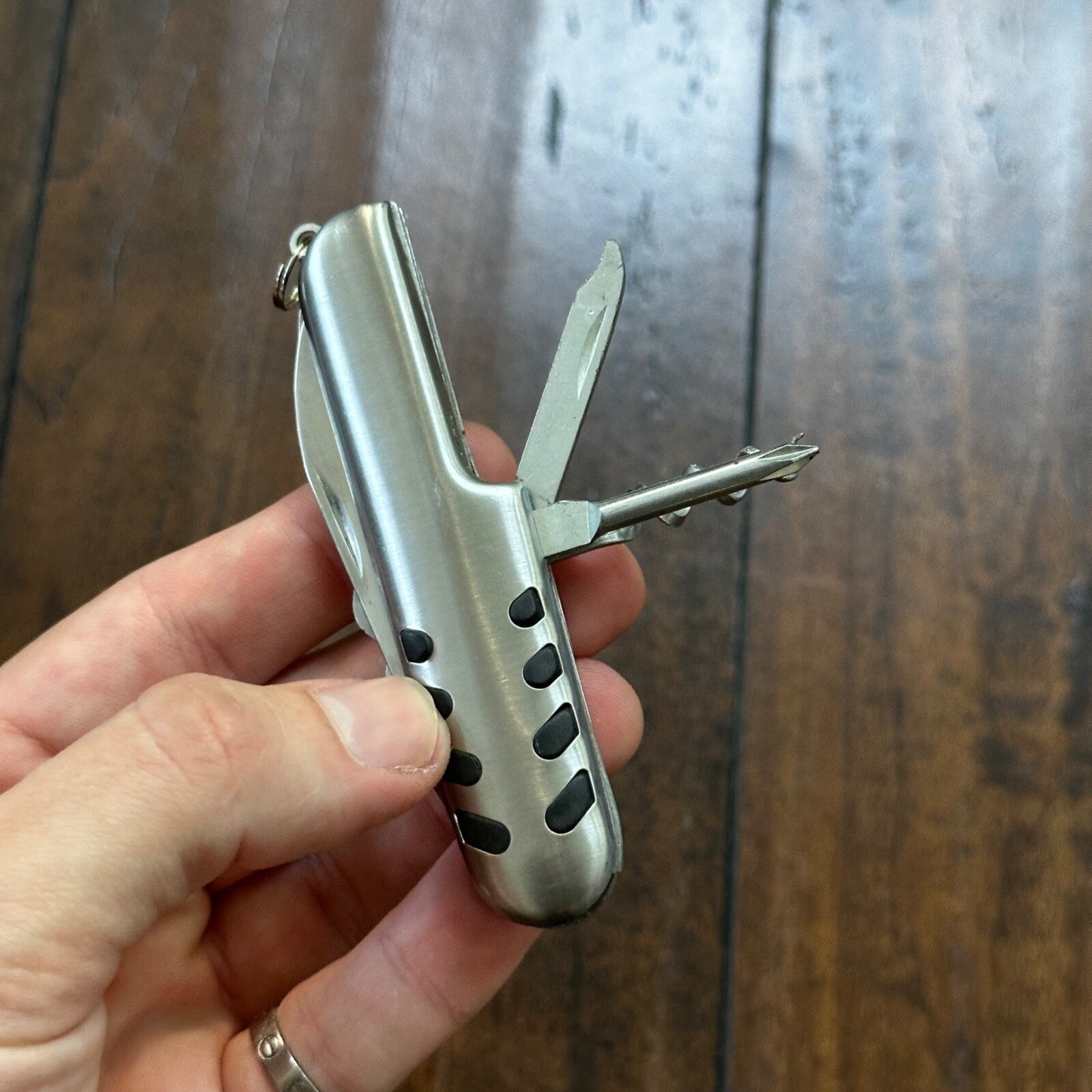 VINTAGE MYRON SWISS STYLE FOLDING MULTI TOOL POCKET KNIFE SOFT TEST INC