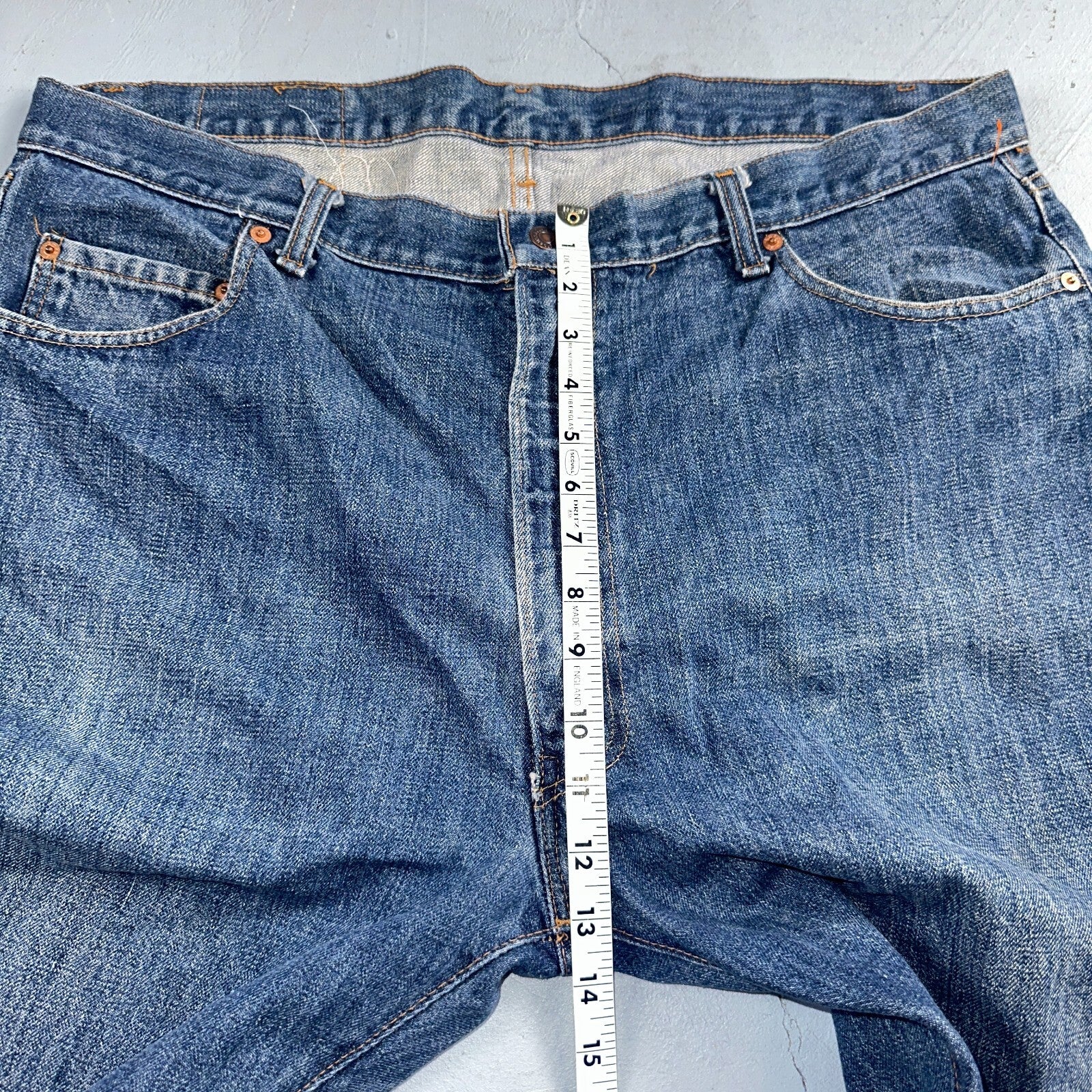 Levis 505 Vintage 70s Talon USA Jeans 501 1970s Med Wash Blue 42x30 Act 40x25