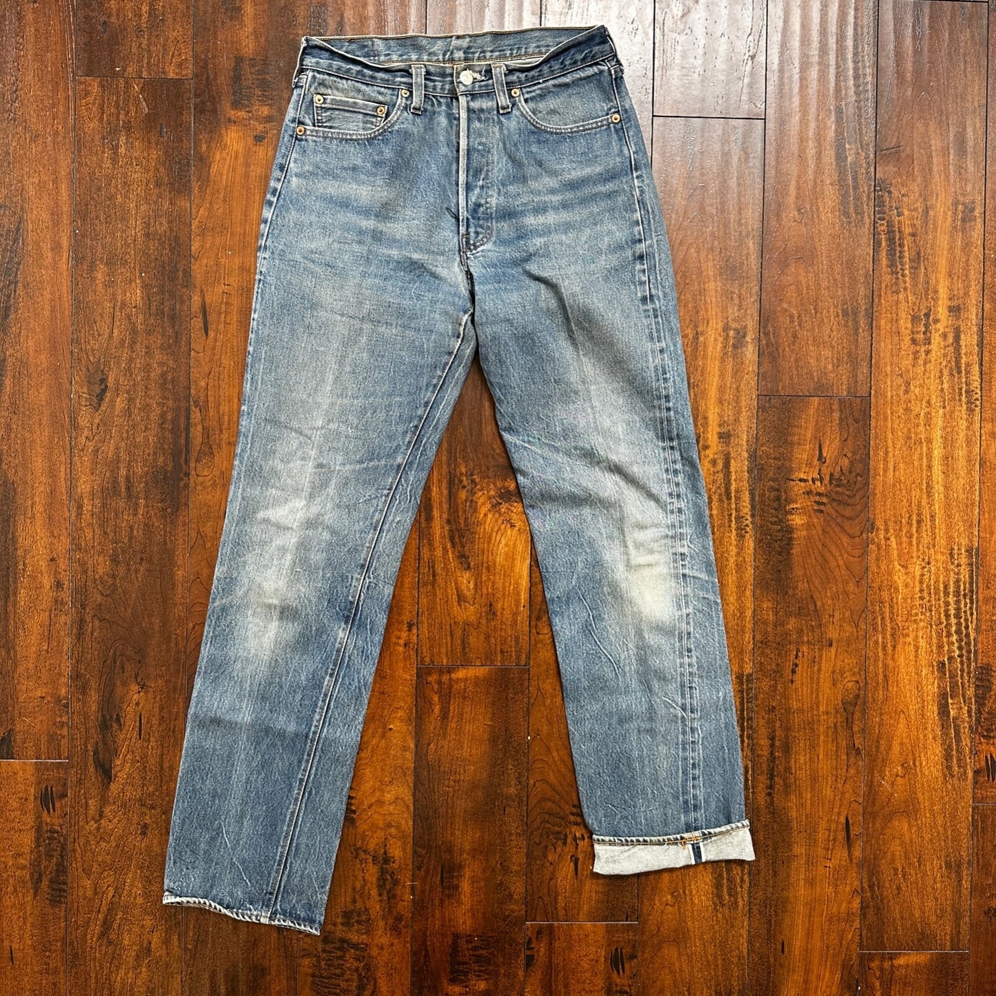 Levis Vintage 80s Redline Selvedge USA 501 XX Jeans 66 70s Light 33x38 Act 30x33