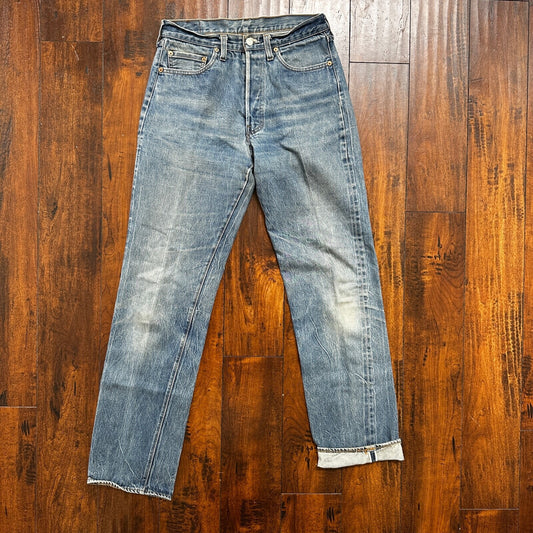 Levis Vintage 80s Redline Selvedge USA 501 XX Jeans 66 70s Light 33x38 Act 30x33