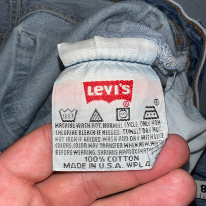 Levis 501 Vintage 90s USA XX Straight Leg Jeans Blue Light Wash 35x34 Act 33x31