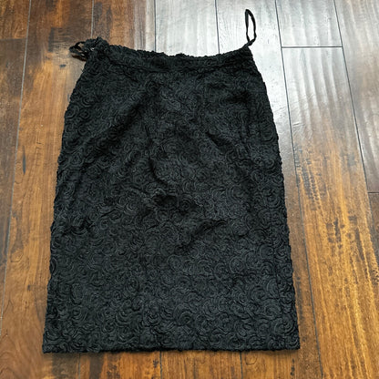 1960’s VTG Wool Cardigan Coltalia Imports Black Women’s Rockabilly 60s Skirt