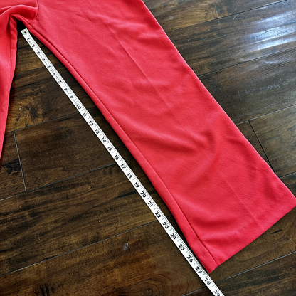 Vintage 70s High Waist Bell Bottom Poly Knit Disco Pants Pattern 80s Pink