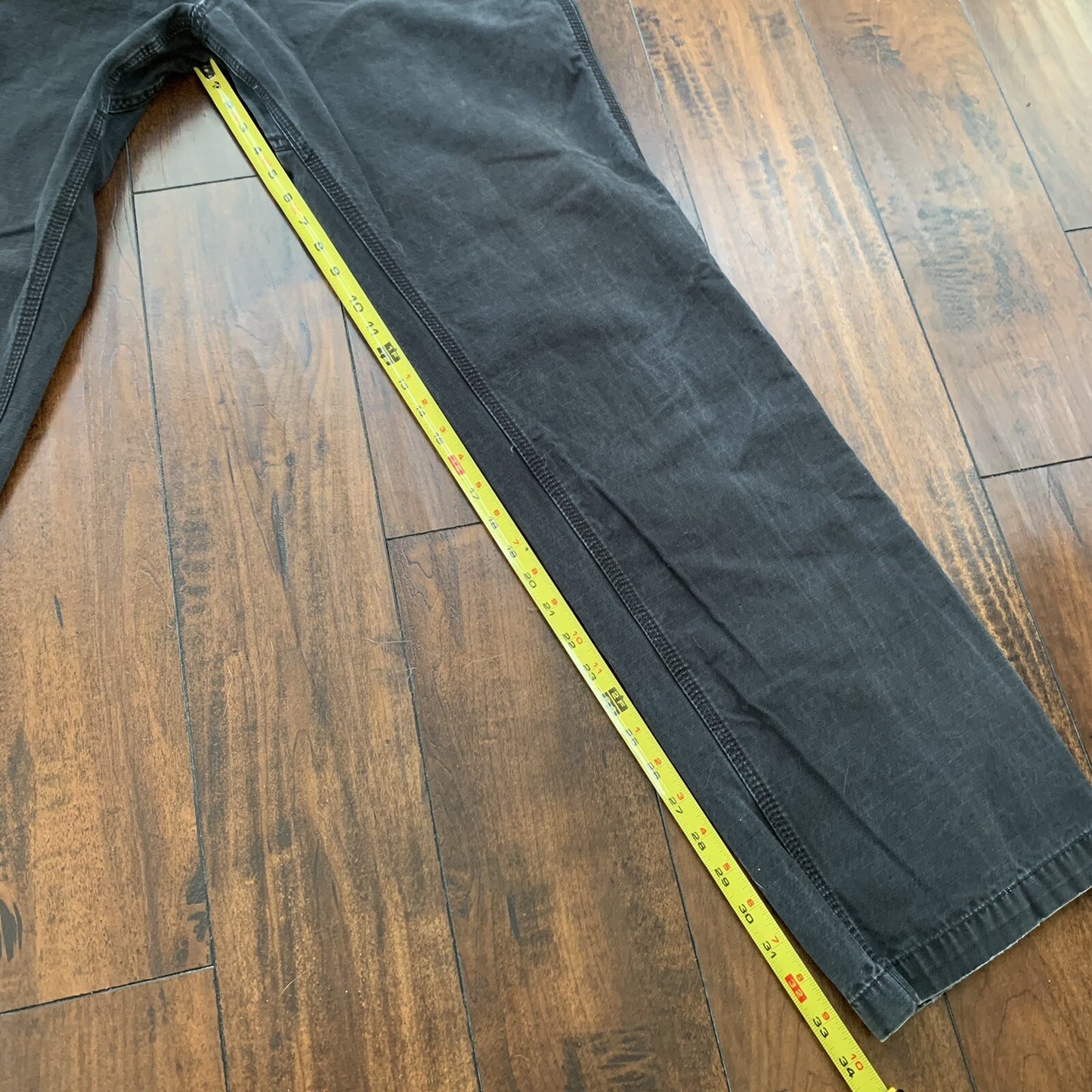 Carhartt Rugged Relaxed Fit No Double Knee Carpenter Work Jeans Black 30x34 VTG