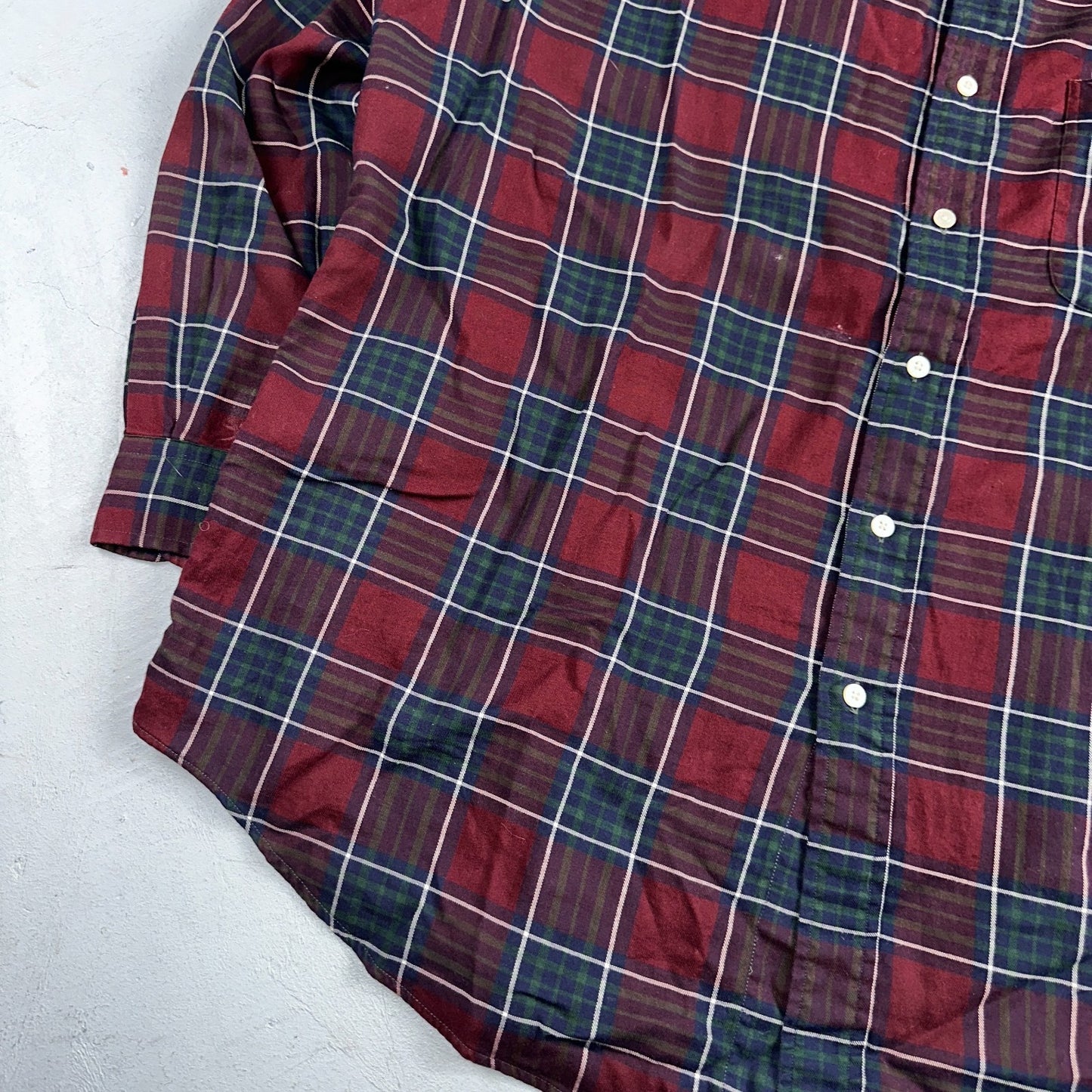 Vintage Polo Ralph Lauren Shirt Mens Large Red Blue Plaid Tilden Golf Crest