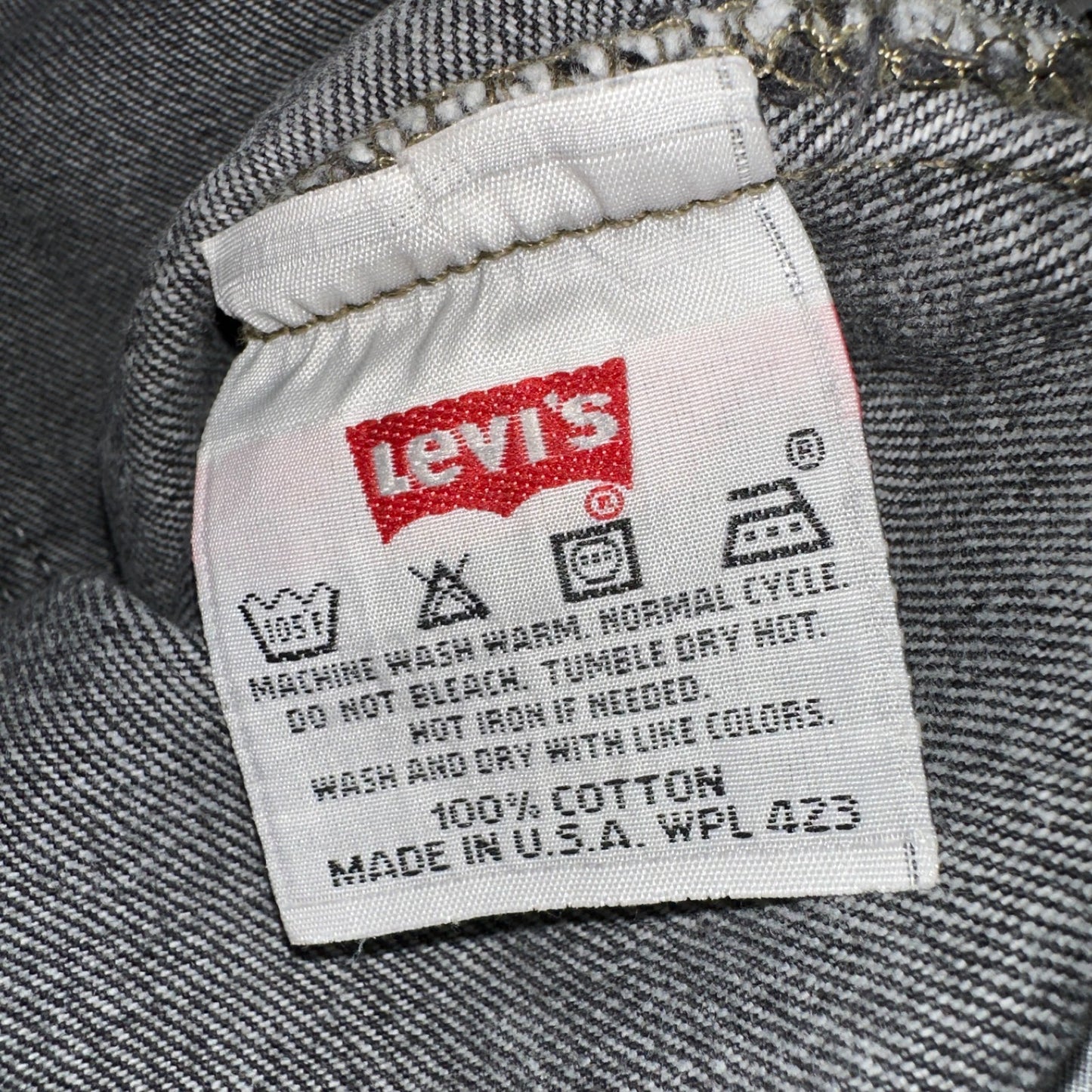 Levis 501 Vintage 90s USA XX Straight Leg Jeans Black Light Wash 33x30 Act 30x29