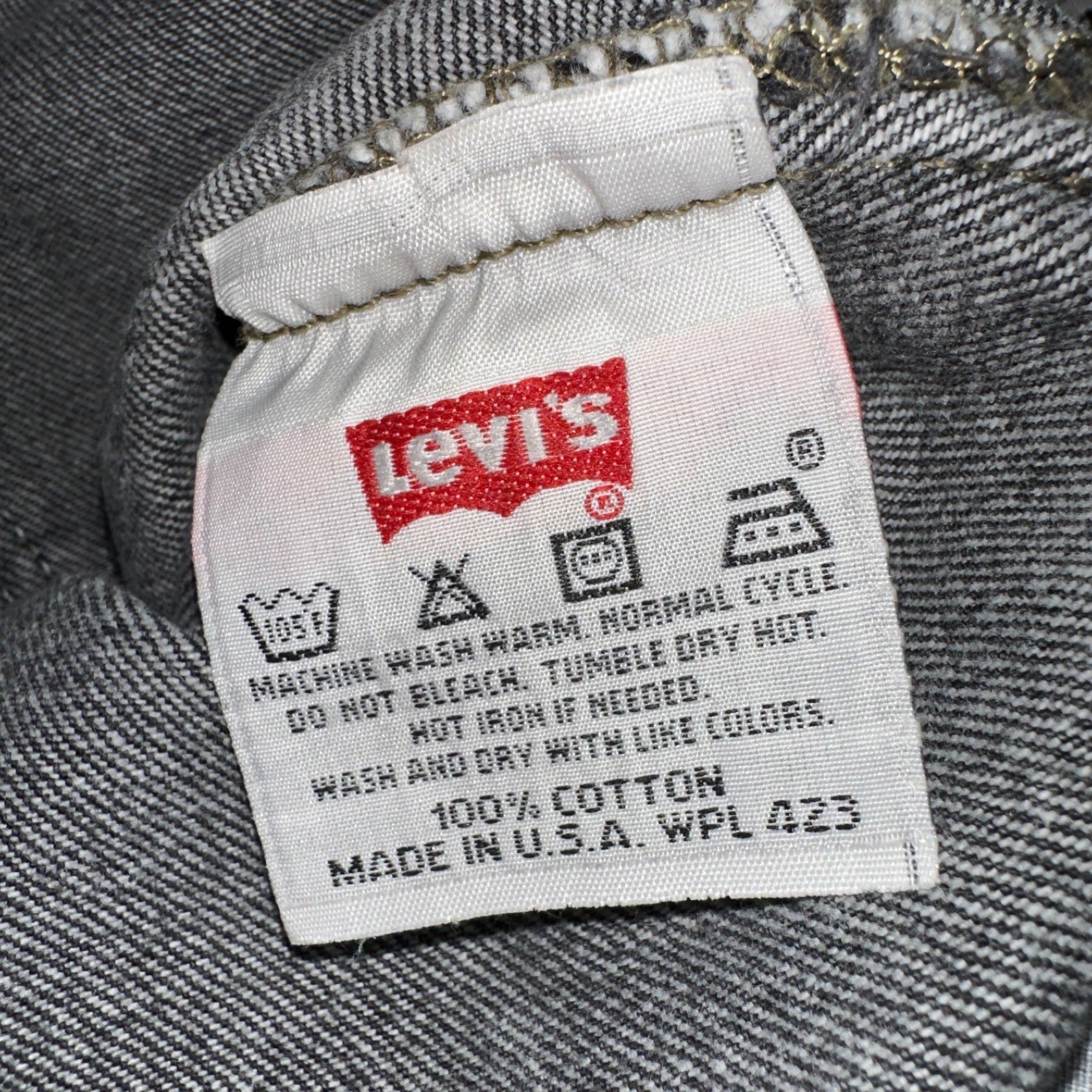 Levis 501 Vintage 90s USA XX Straight Leg Jeans Black Light Wash 33x30 Act 30x29