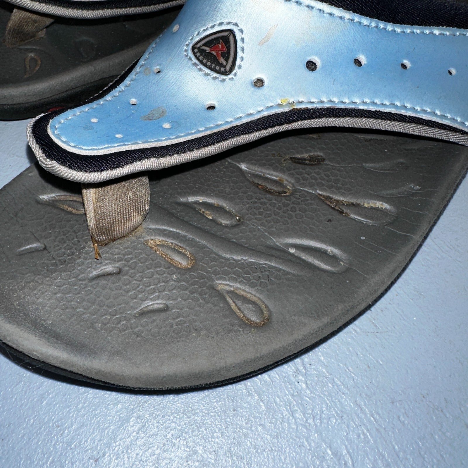 Ecco Unisex Blue Slide Comfort Style Sandals Size 36 Beach Summer Hiking Y2K