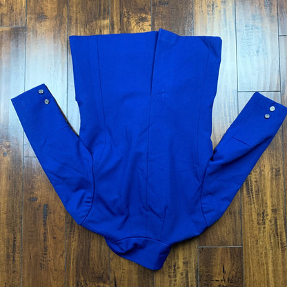 Vintage USA Rockabilly Womens Dress Jacket Blue 60s 70s Top Blazer Sanforized