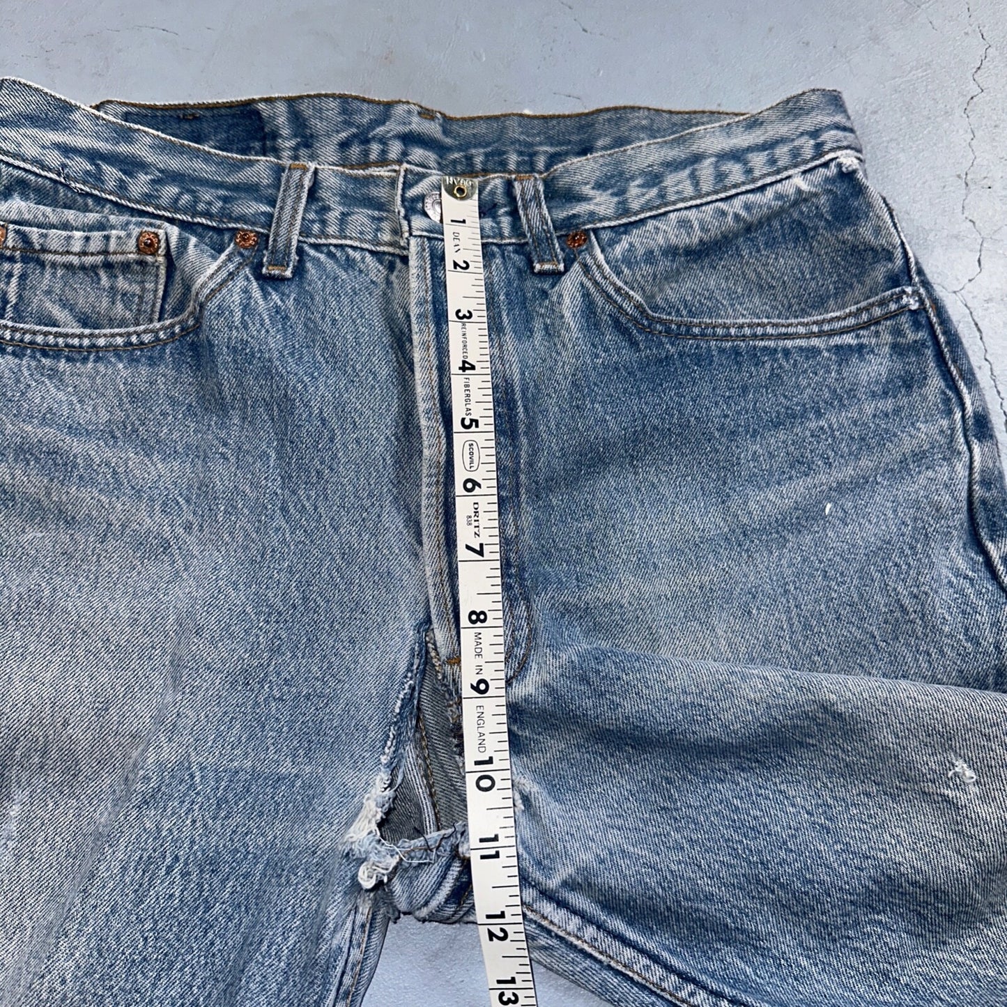 Levis 501 Vintage 90s USA XX Straight Leg Jeans 33x36 Light Wash Act 30x32