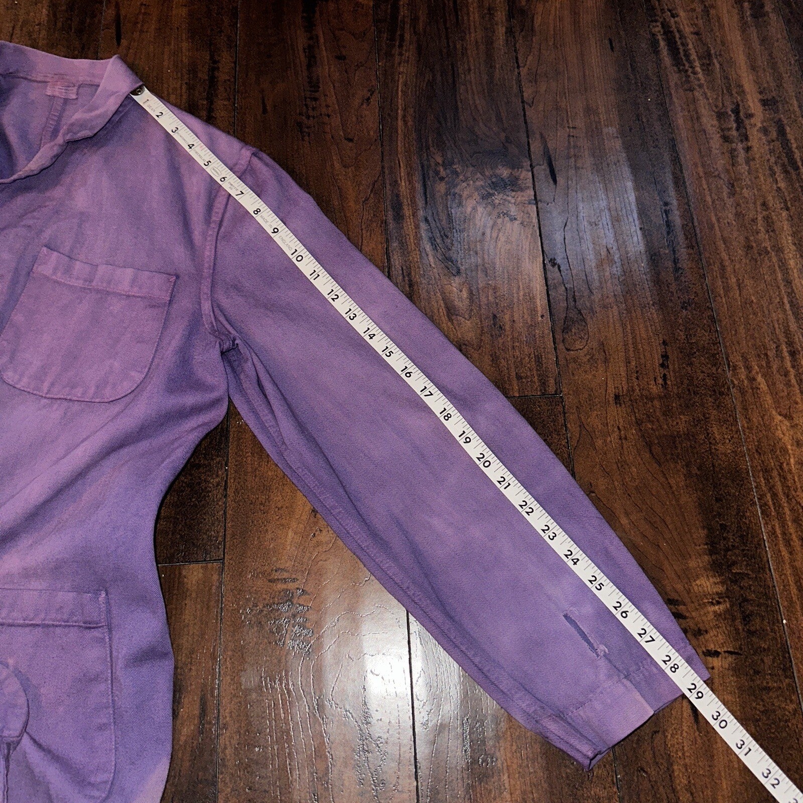 VTG 1940s 50s Overcoat Overdye Purple Jacket Rockabilly Pos WWII Chore Work Coat