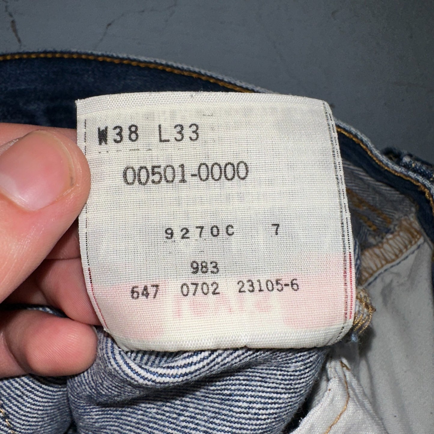 Levis 501 Vintage Y2K 90s XX Straight Leg Jeans Blue Med Wash 38x33 Act 36x29