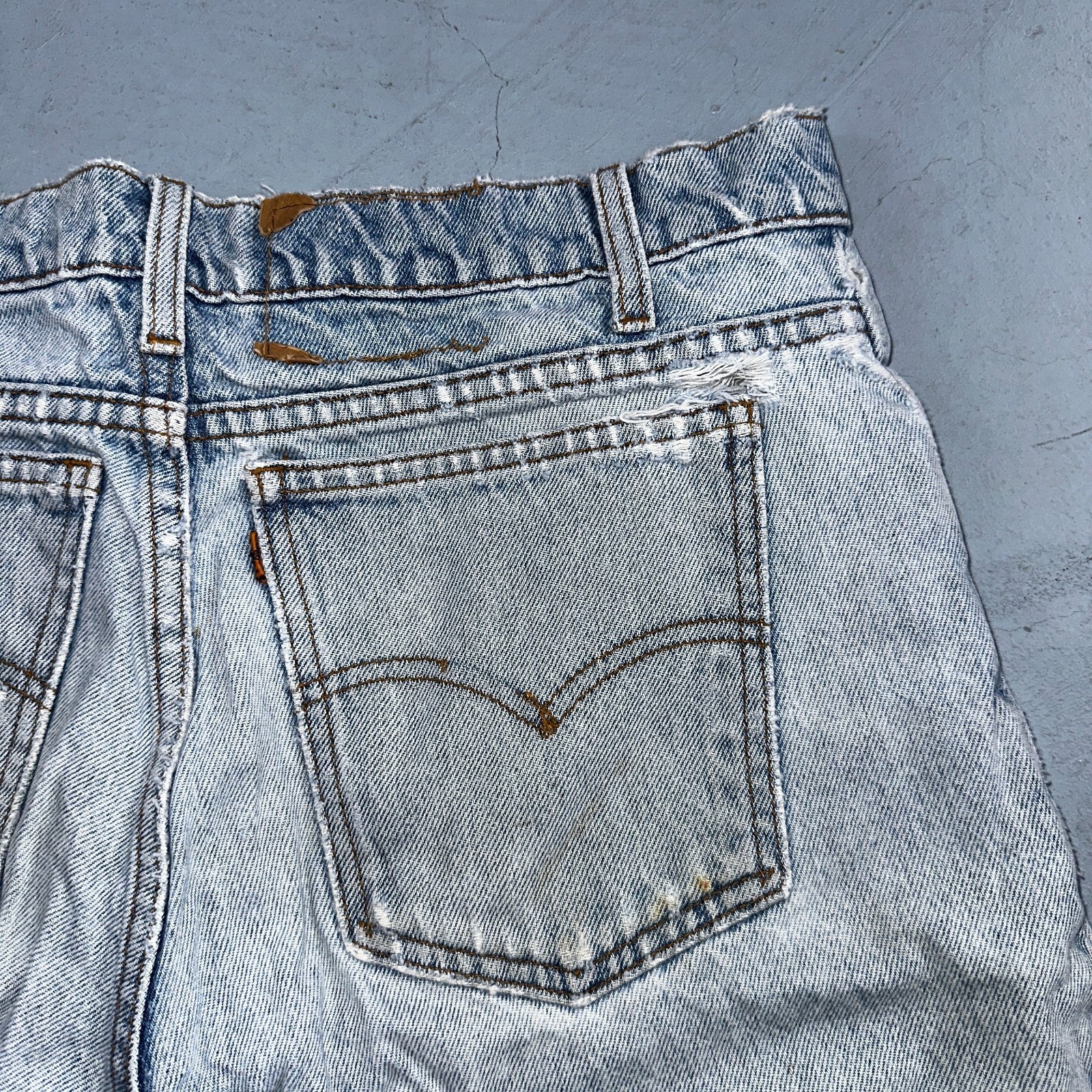 Levis 550 Vintage 90s USA Orange Tab Relaxed Blue Ligh Wash Jeans 36x32 Ac 33x30