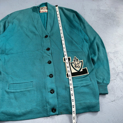 VTG Albion Award Sweater Varsity Letterman Button Cardigan Rockabilly UNC Knit