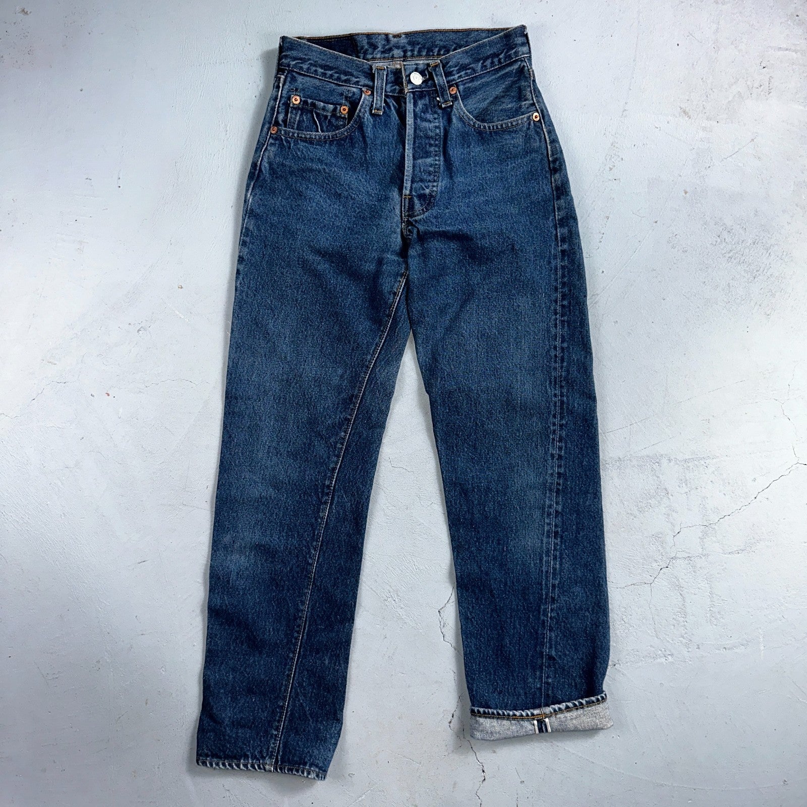 Levis 501 Vintage 80s Redline Selvedge USA XX Jeans Med Wash 27x32 Act 24x28
