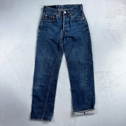 Levis 501 Vintage 80s Redline Selvedge USA XX Jeans Med Wash 27x32 Act 24x28