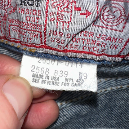 Levis 501 Vintage 80s USA XX Straight Leg Jeans Blue 26501 Med Wash Act 25x27