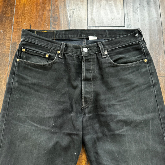 Vintage 90s Mexico Levis 501 XX 34x36 USA Tag Jeans Y2K Black Act 33x36