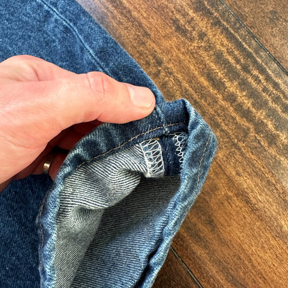 VTG Levis 501 XX Button Fly 90s USA Jeans Denim Straight Capri 34x30 Act 32x25