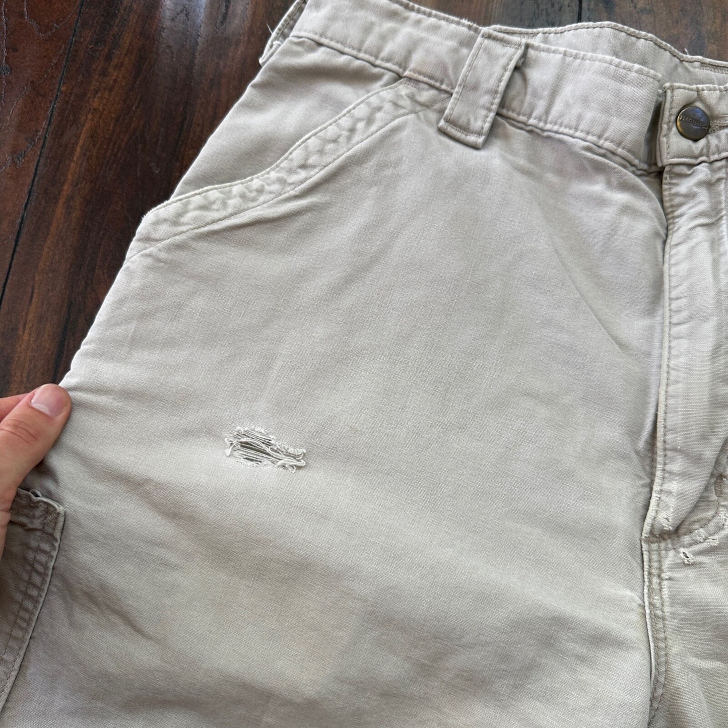 Carhartt B161 Straight Leg Work Men's Size 36x34 Tan Dungaree Fit Pants