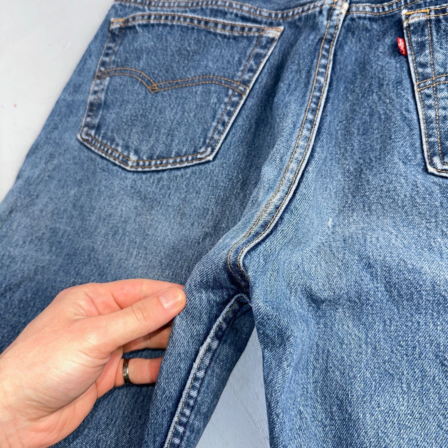 Levis 501 Vintage 90s USA XX Straight Leg Jeans Blue Med Wash 40x30 Act 38x30