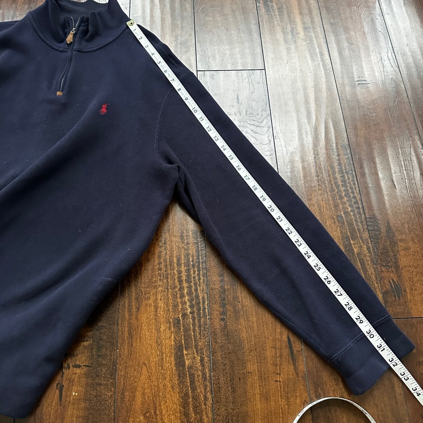 Polo Ralph Lauren Pullover Men’s XL Navy Big Pony Ski Patch Quarter Zip VTG