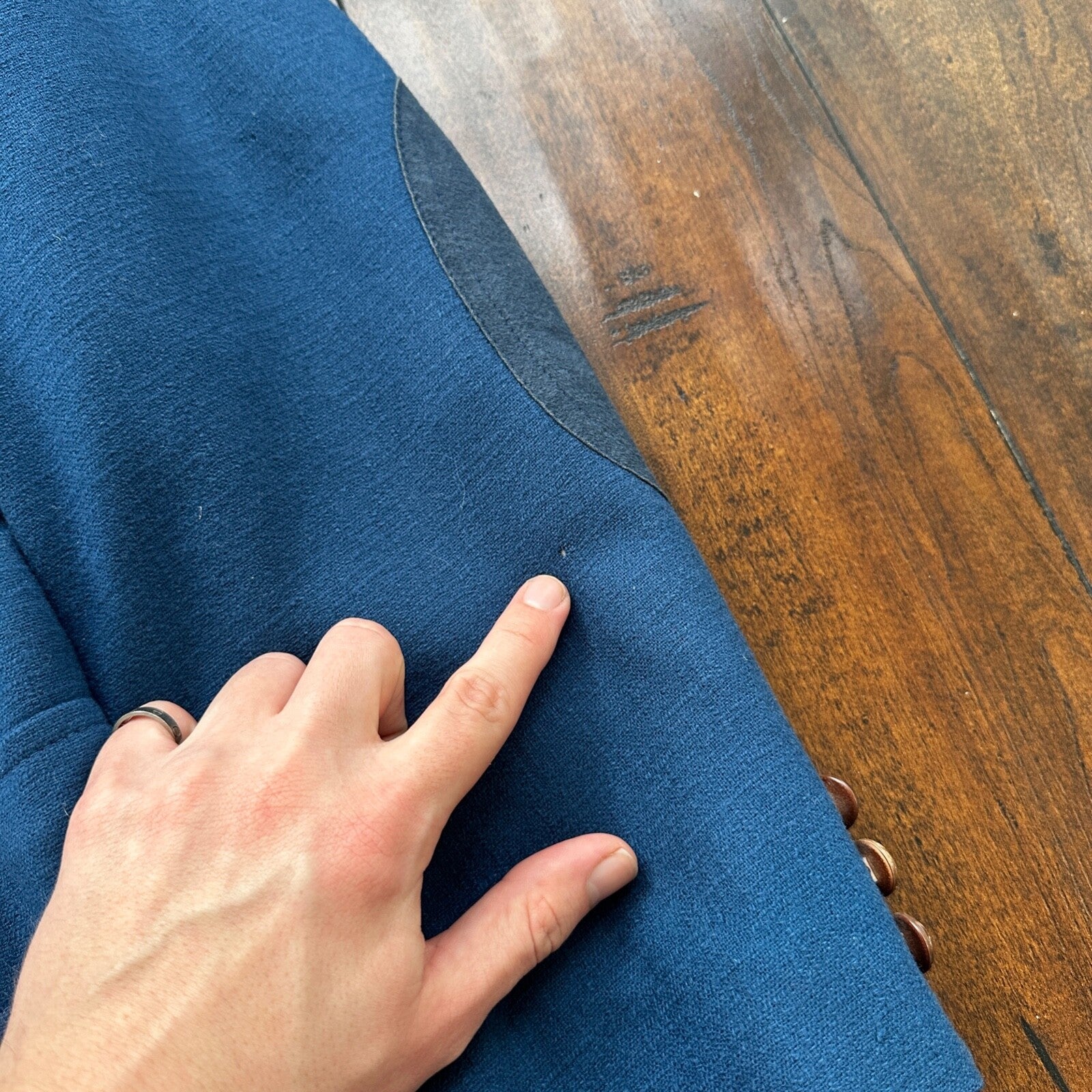 VTG Pendleton Jacket Blazer Men's 42 Blue 100% Pure Virgin Wool USA Western 70s