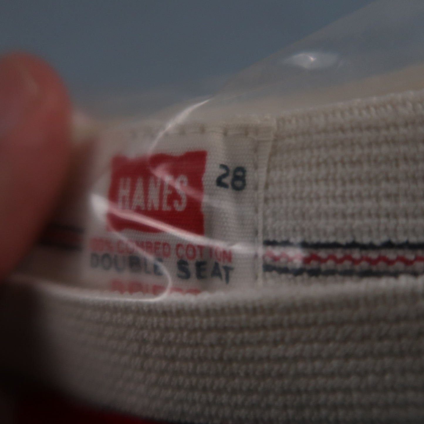 Hanes Briefs NWT Mens 28 White Cotton Black Stripes 3 Pair Vintage USA Lot 1960s