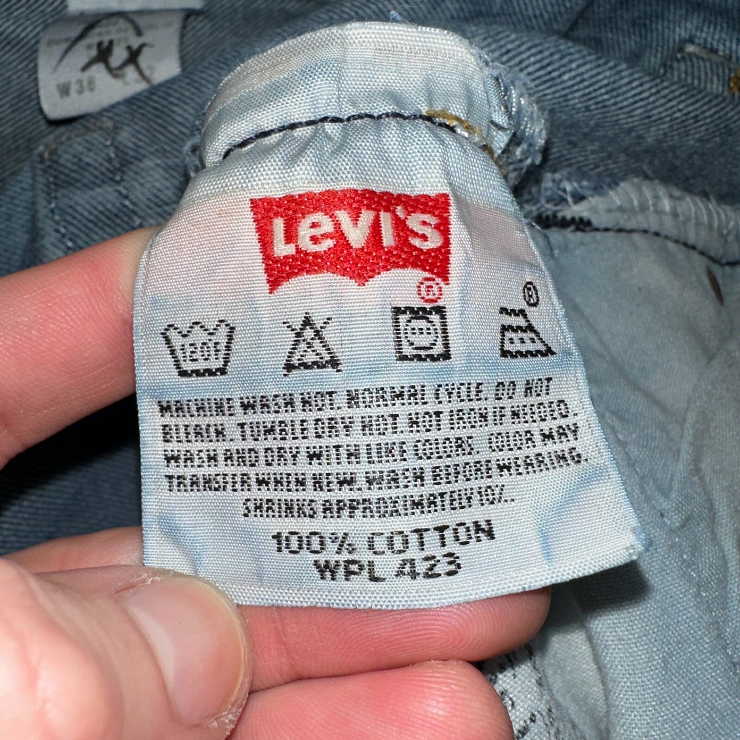 Levis 501 Vintage Y2K Mexico Straight Leg Jeans 38x32 90s Med Wash Act 36x28