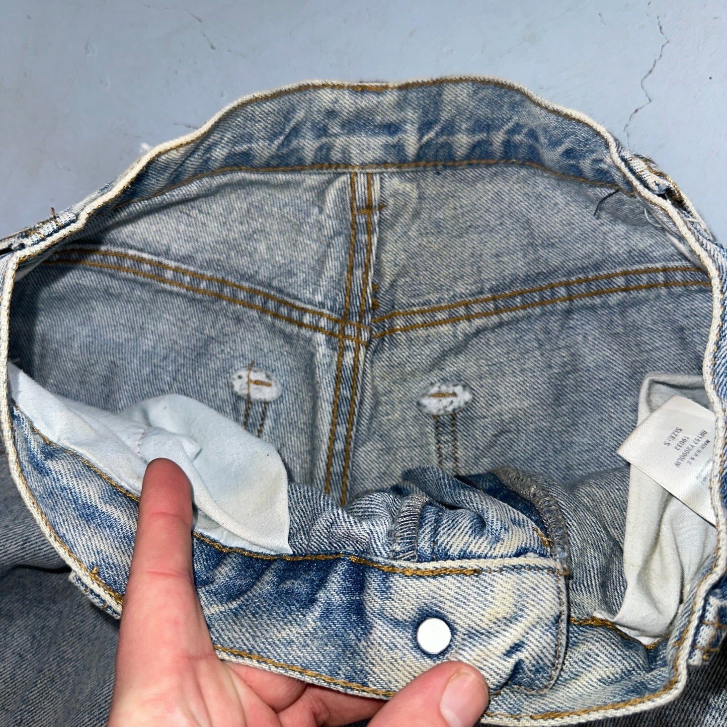 J Galt Jeans Womens Wide Leg Blue Cargo Denim Cotton Light Wash 27x30 Small