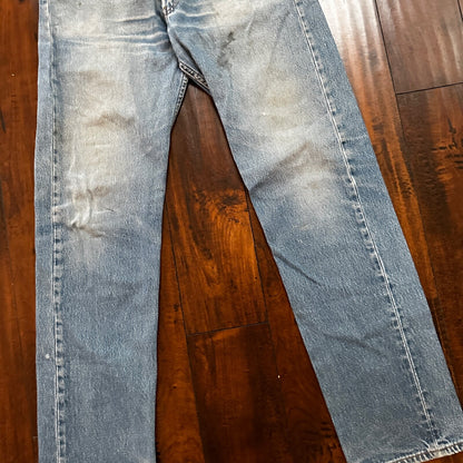 VTG 90s Levis 501 Button Fly 34x38 Tag Jeans Straight Wash Y2K Blue XX Act 30x33