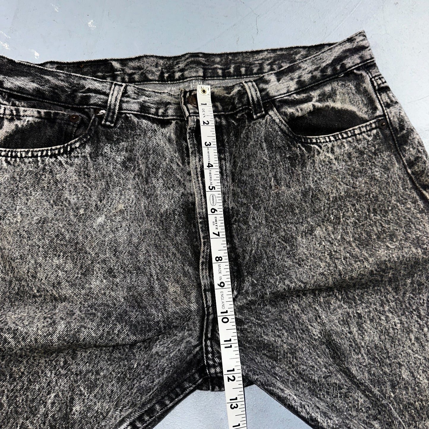 Levis 501 Vintage 80s USA XX Straight Leg Jeans Gray Acid Wash 36x30 Act 34x29