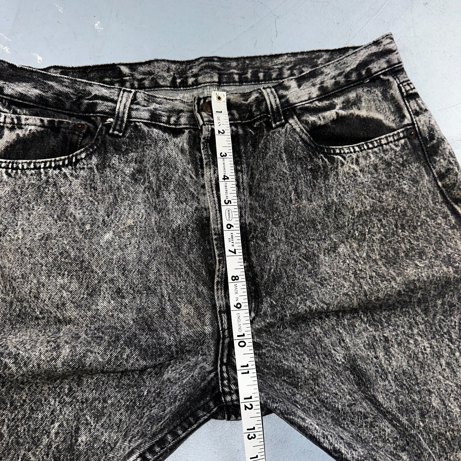 Levis 501 Vintage 80s USA XX Straight Leg Jeans Gray Acid Wash 36x30 Act 34x29