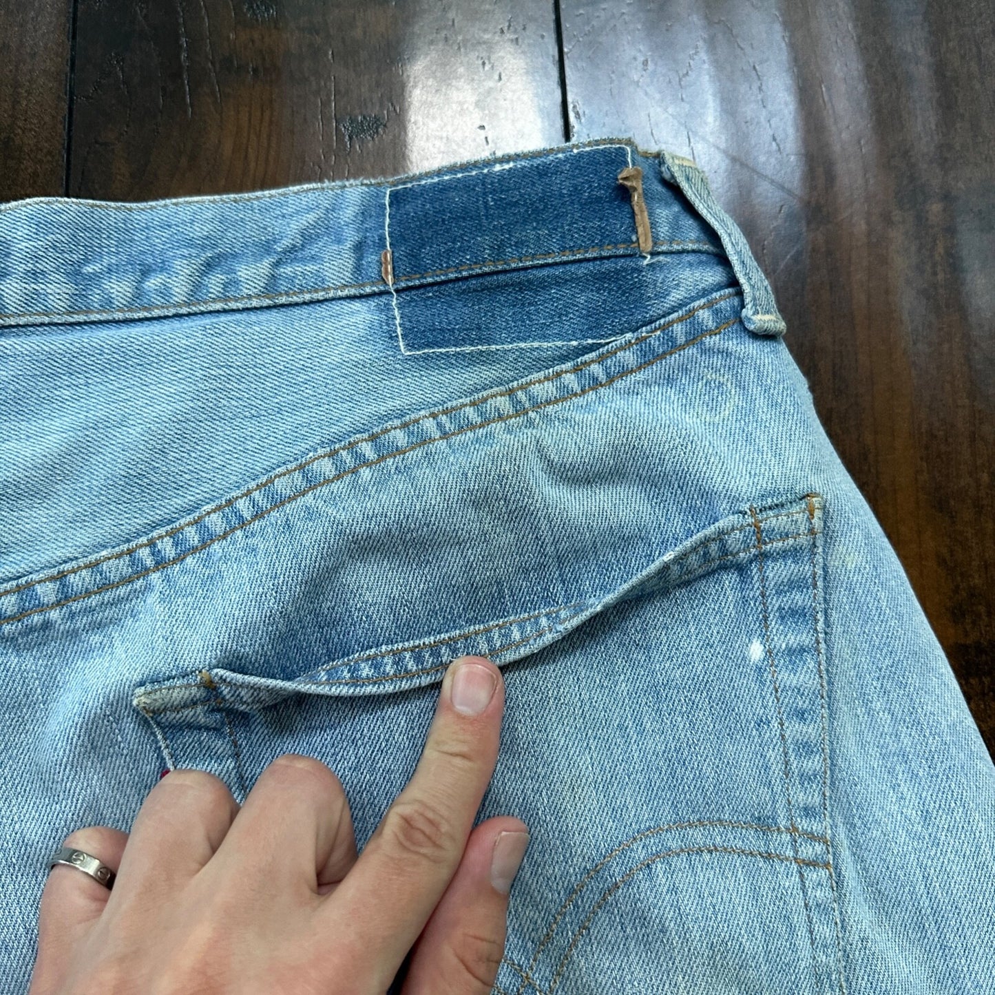 Vintage LEVIS 501XX Jeans Big E 1960s Denim Redline Selvedge 33x31 USA 60s 66