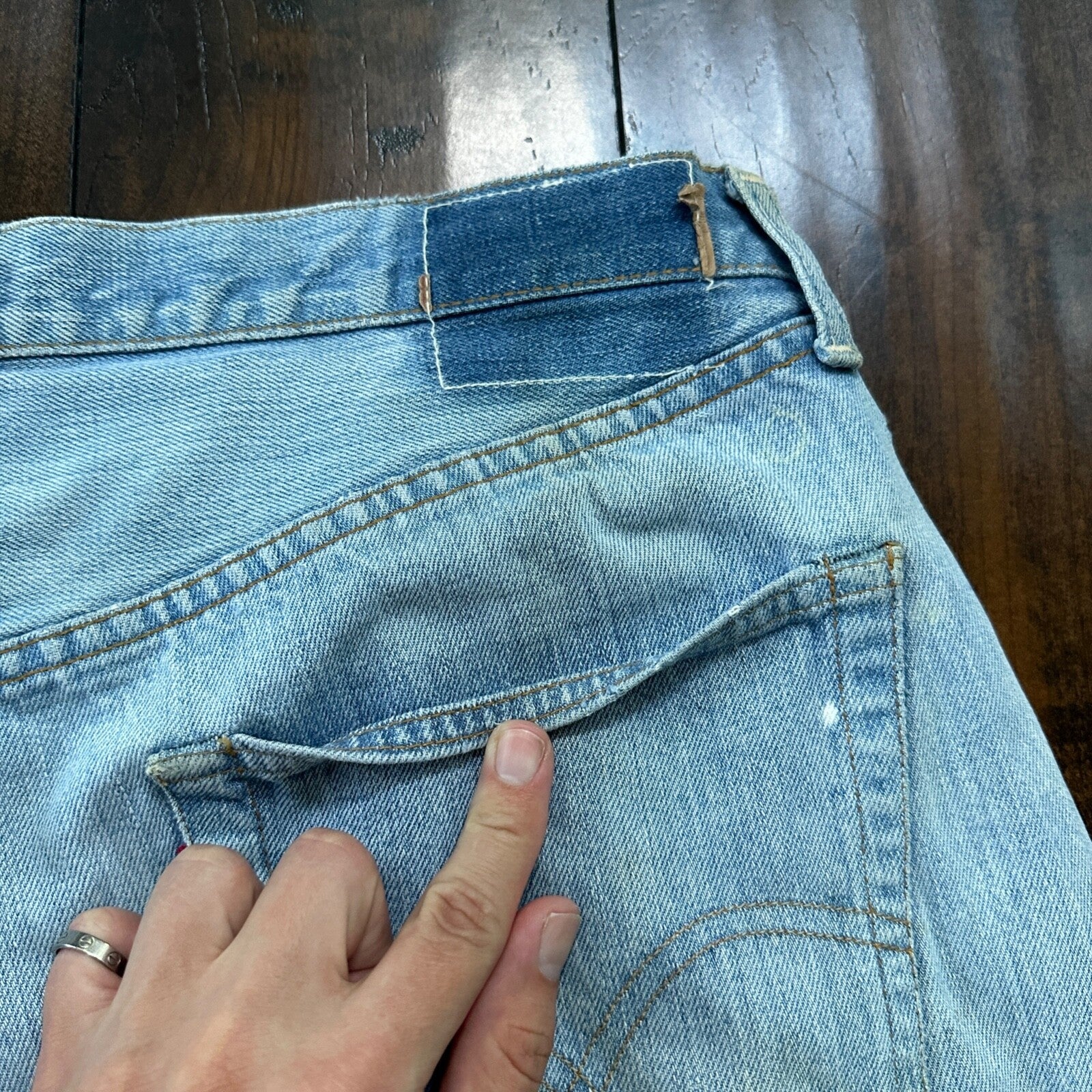 Vintage LEVIS 501XX Jeans Big E 1960s Denim Redline Selvedge 33x31 USA 60s 66