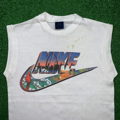 Vintage Nike 80s St Louis Swoosh City Series T Shirt USA Rare Tank Small