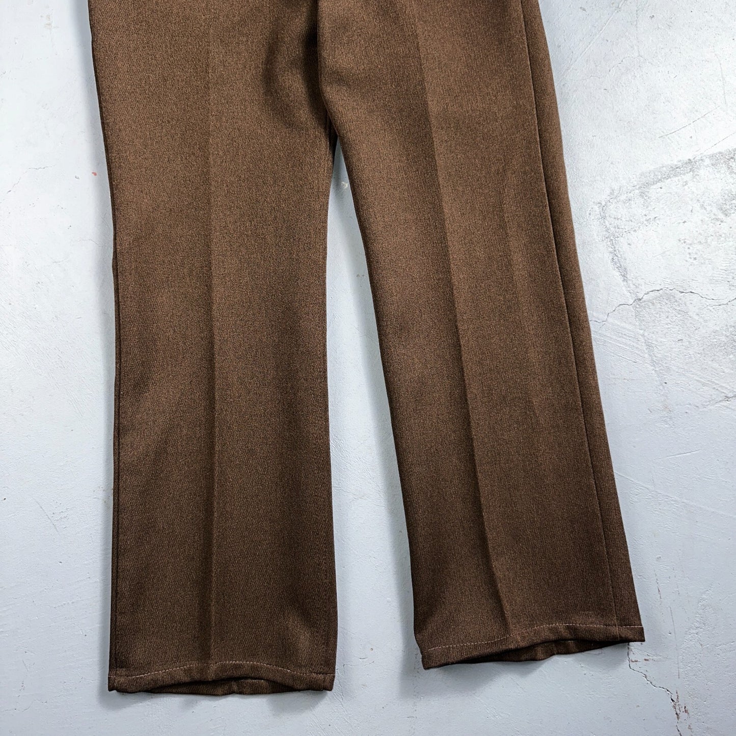 Levis 70s USA 517 36x31 Bootcut Pants Brown Polyester Slacks Vintage 35x30