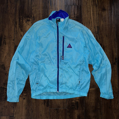 Vintage Nike ACG All Conditions Gear Windbreaker Jacket Coat 90s Blue Medium