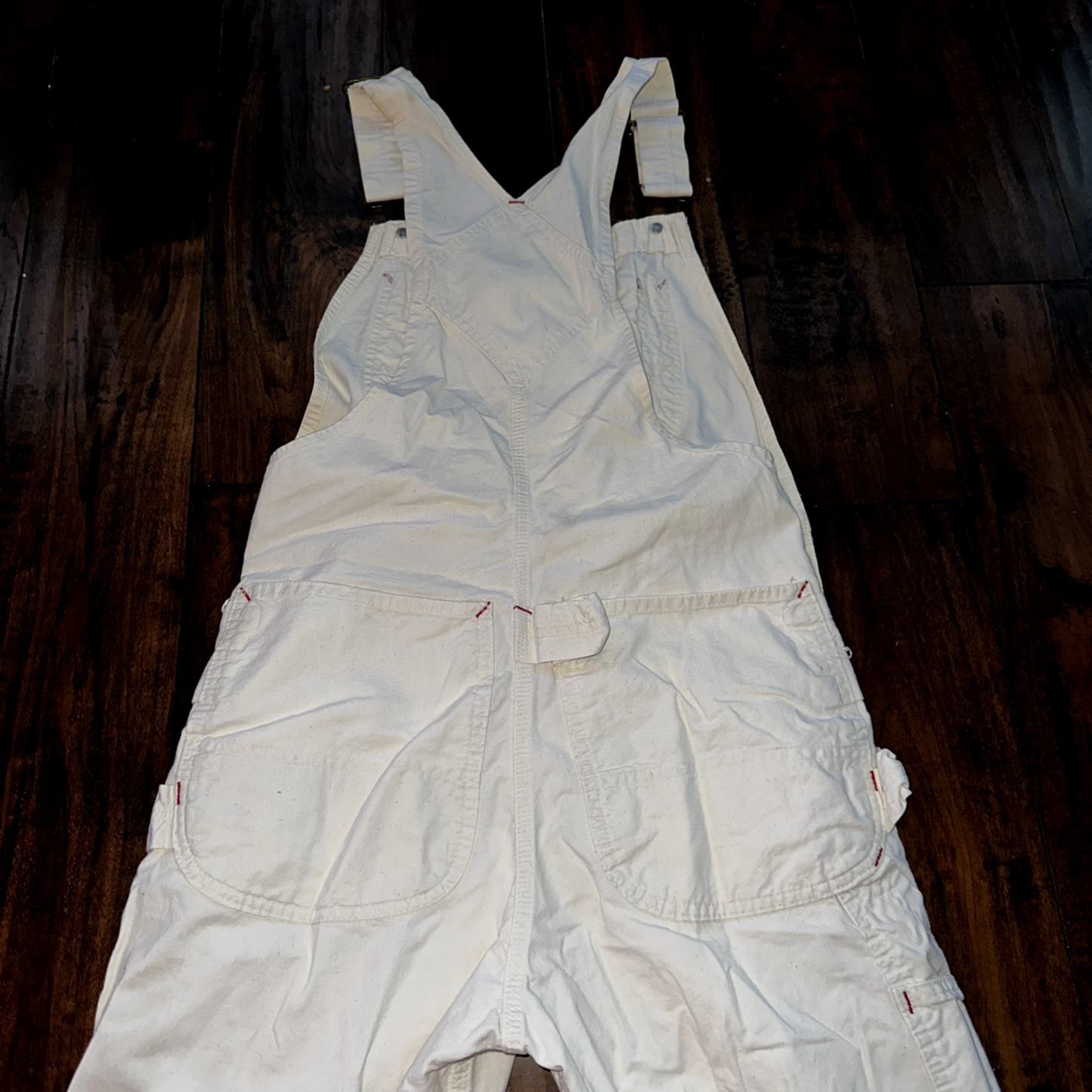 Powerhouse BIB Overalls MONTGOMERY WARD White Denim Workwear 60s 50s Union