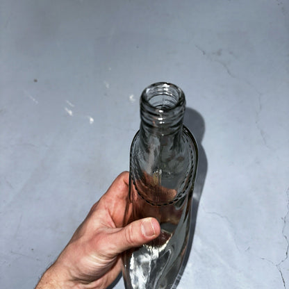 Empty Glass Boot Art High Heel Decanter Stiletto Shaped Lady Bottle Shoe VTG