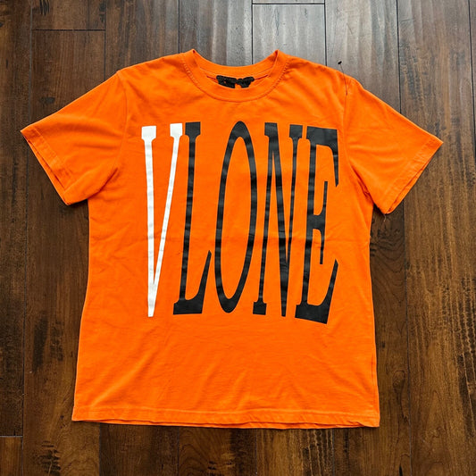 Vlone T-Shirt Orange 100% Authentic Rare USA XL