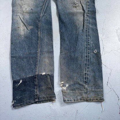 Levis 501 Vintage 80s Redline Selvedge USA XX Jeans Light Wash 34x36 Act 31x33