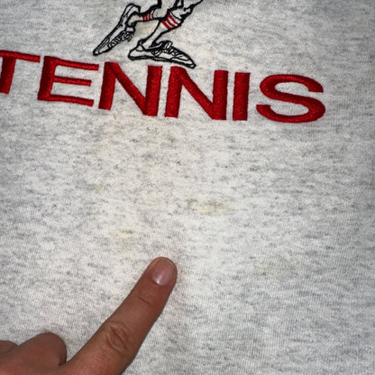 Georgia Tennis Bulldogs Sweatshirt Mens XL Lee Gray Red Pullover Cotton 90s USA