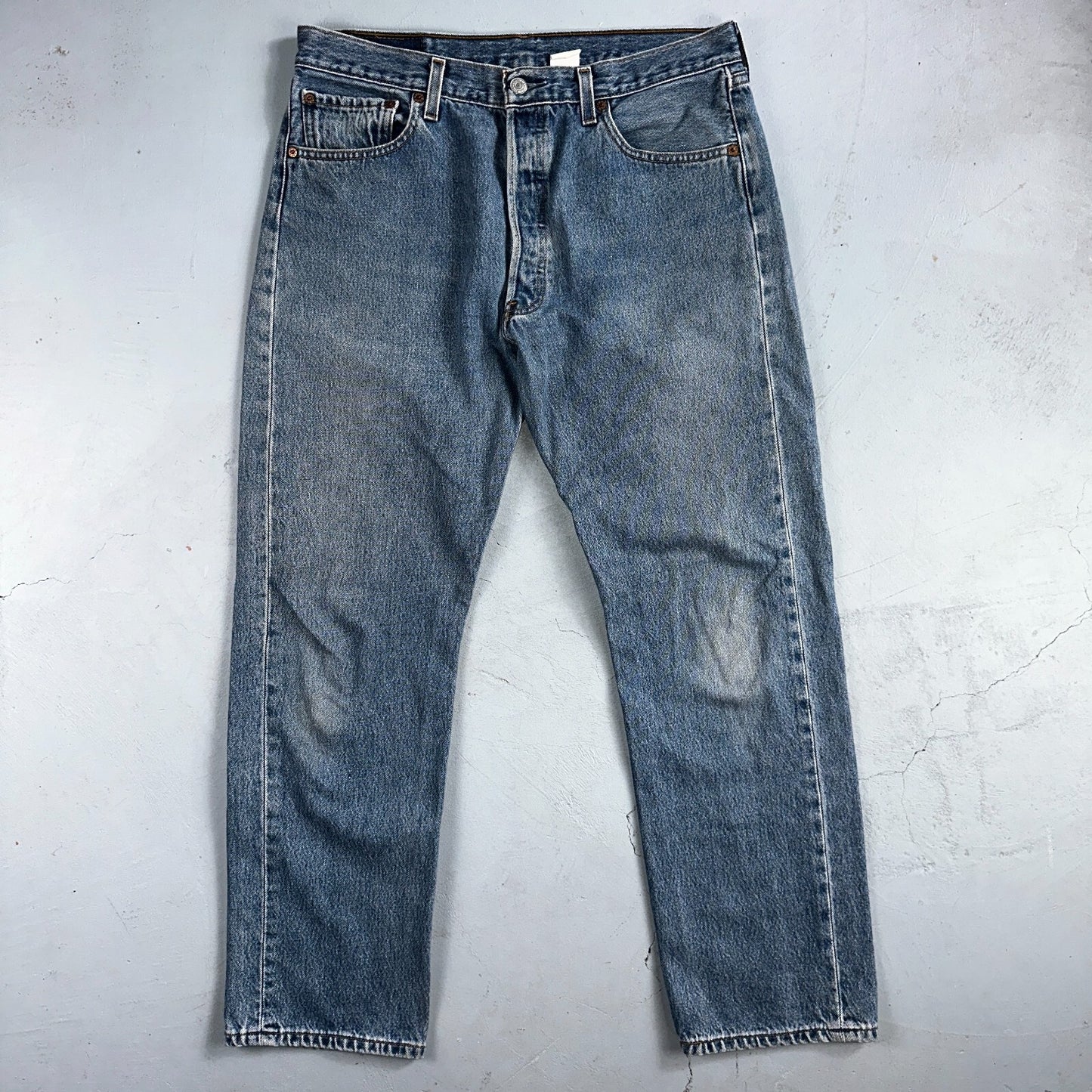 Levis 501 Vintage 90s Y2K XX Straight Leg Jeans Blue Light Wash 34x30 Act 31x29
